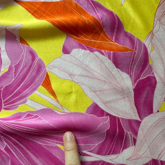 Retrofete Keaton Botanical Floral Pink Silk Strapless Gown Maxi Dress - SMALL - Picture 10 of 13